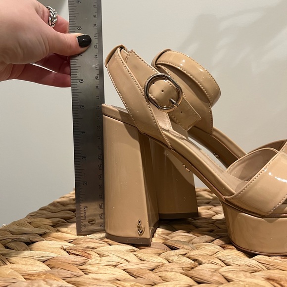 Sam Edelman Nolita Nude Ankle Strap Heel - Size 8 - Picture 11 of 12